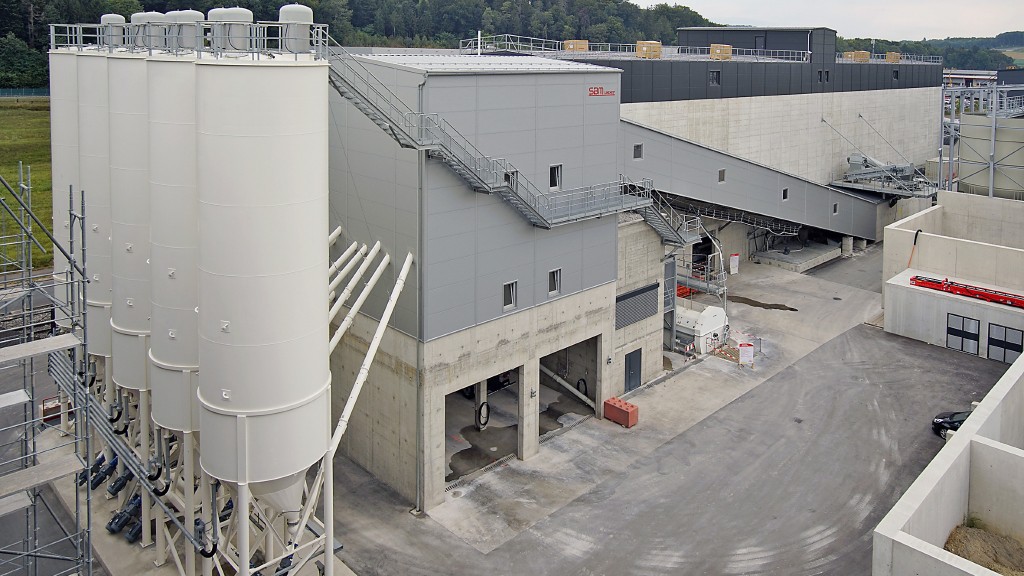 SBM Mineral Processing's new concrete plant features connected aggregates terminal, self-sufficient production lines