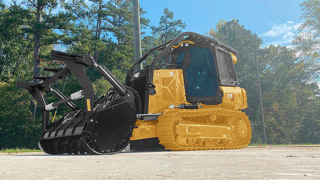 Cat D1 mulcher improves visibility with sloped hood, performance with updated powertrain