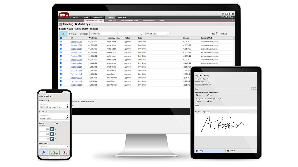 B2W Software's new app helps track labour hours and productivity