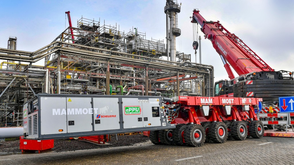 Mammoet uses electric power pack unit to complete heavy transport delivery