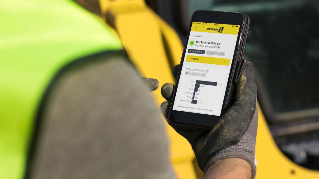 STEINERT mobile app allows real-time monitoring of sensor-based sorting machines