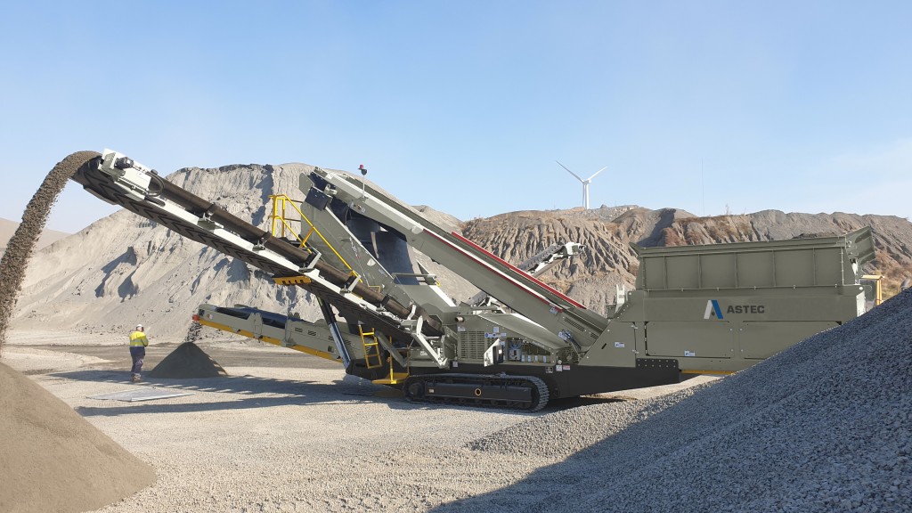 Rotary tensioning system increases uptime of Astec mobile high frequency screen