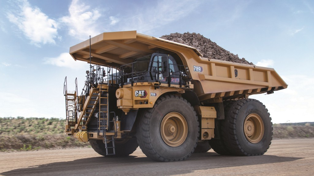 Caterpillar mining truck features 10 percent increased payload and faster movement on grade