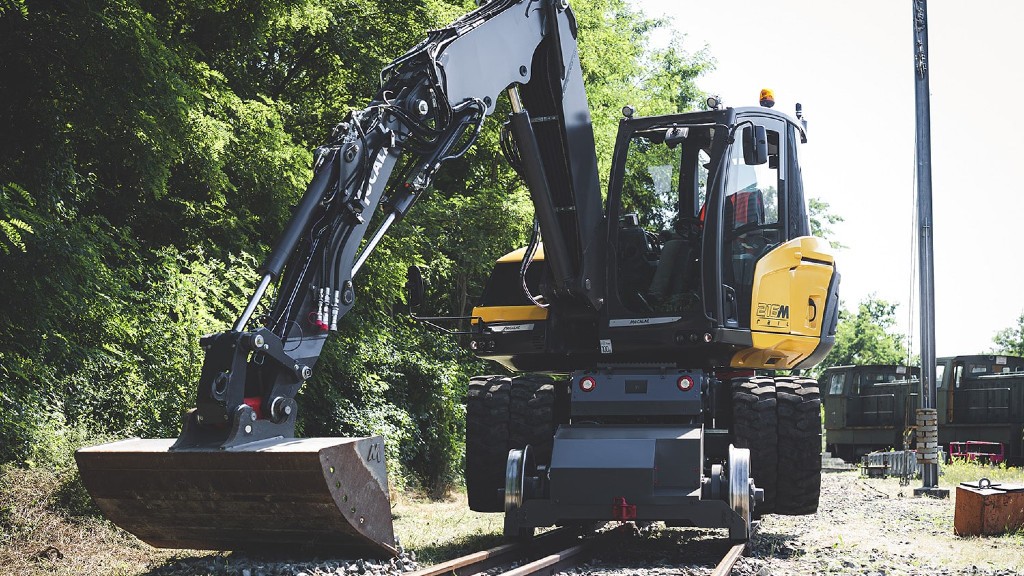 Mecalac's largest railroad excavator still compact and agile in confined spaces