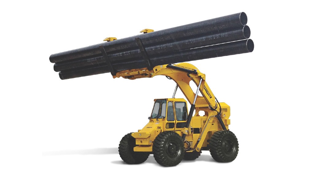 Pettibone pipe and pole handler utilizes overhead lift arm design to boost operator visibility