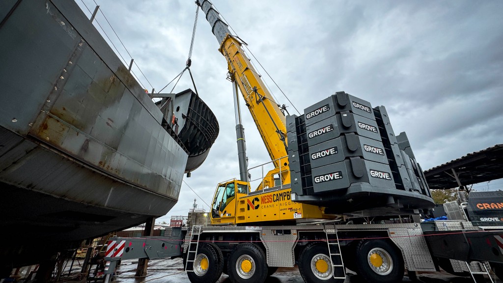 NessCampbell puts new-model 500-ton all-terrain Grove crane to work at shipyard