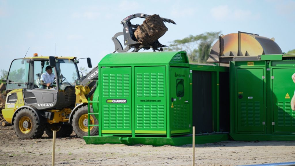 Off-grid air curtain burner powers sustainable waste-to-energy