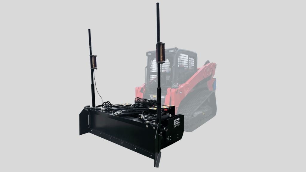 (VIDEO) Watch the first E-Z Grader skid-steer attachment with a built-in roller compactor