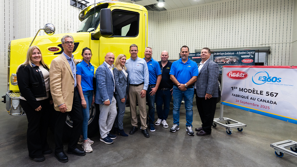 Peterbilt delivers its first Canadian-made Model 567 medium-duty truck to E360