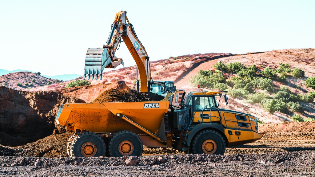 Bell ADTs are equipped for heavy-duty downhill hauling on mass earthmoving projects
