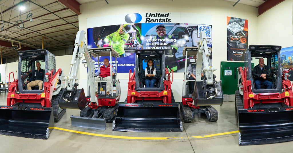 Takeuchi and United Rentals donate compact machines to Wyoming diesel tech program
