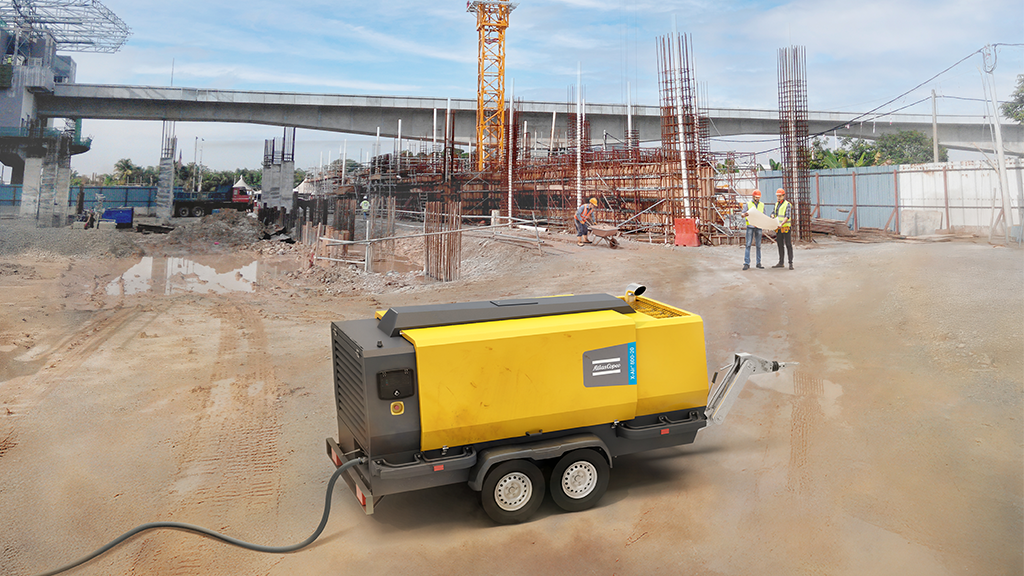 Atlas Copco’s new portable air compressor combines higher flow with fuel savings