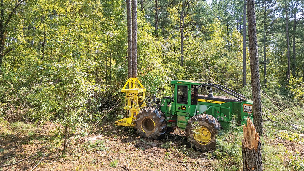 Intuitive features on John Deere’s wheeled feller bunchers simplify tough work