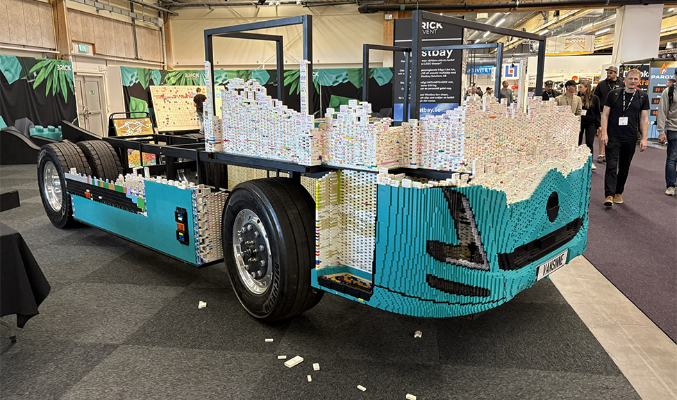 A full-size drivable truck made of LEGO bricks? Inside the Volvo replica currently under construction