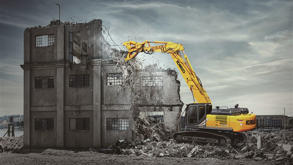 KOBELCO expands demolition equipment lineup with two new straight boom excavators