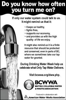 BC Water &amp; Waste Association and the Province of B.C. proclaim May 2nd to 8th Drinking Water Week in B.C.