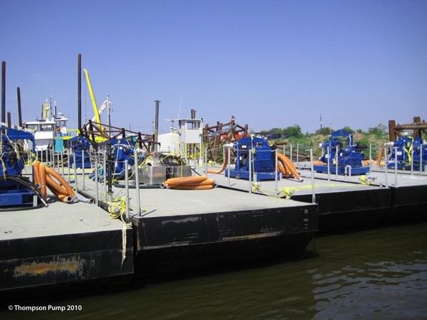 Thompson Pumps equipment works to clean up the Gulf oil spill. Thompson Pumps equipment works to clean up the Gulf oil spill.