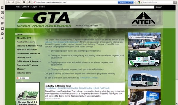 New Association and Website for Commercial Truck Industry Focuses on Green Products and Technologies
