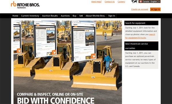 Ritchie Bros. launches new equipment financing, warranty and insurance services