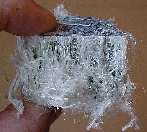 In a one-inch cube of asbestos there are approximately 2.56 trillion fibres.