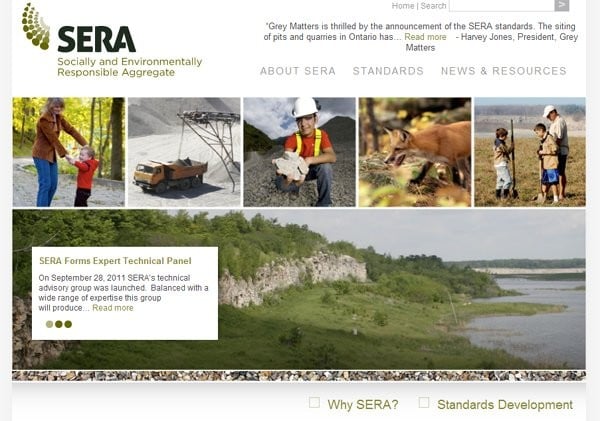 New Canadian organization: Socially and Environmentally Responsible Aggregate (SERA)