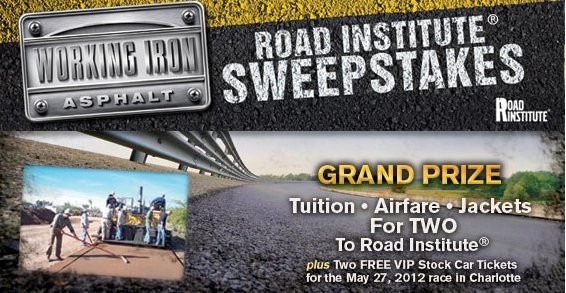 Enter for the chance to win the Working Iron: Asphalt — Road Institute Sweepstakes