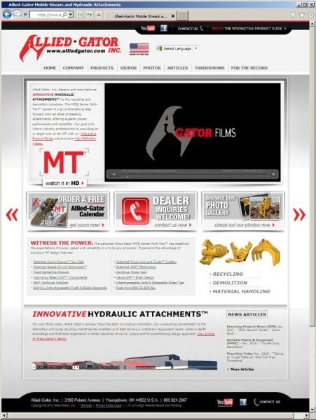 Allied-Gator unveils innovative Web site design