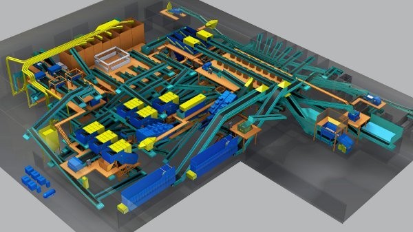 A schematic showing the multi-material processing facility at Republic Services’ Newby Island MRF and Composting operation. Bottom left: BHS’ custom-designed screening system at Casepak’s MRF in Leicester, England. A schematic showing the multi-material processing facility at Republic Services’ Newby Island MRF and Composting operation. Bottom left: BHS’ custom-designed screening system at Casepak’s MRF in Leicester, England.