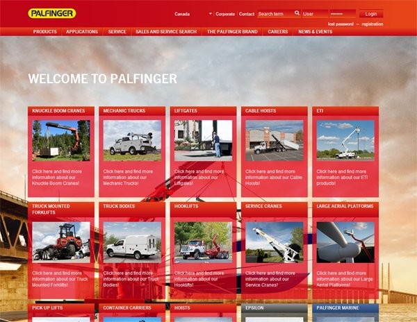 Palfinger's new website makes products more accessible to customers