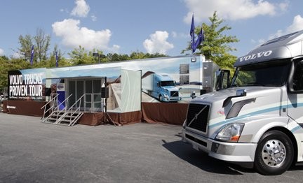 Volvo Trucks’ interactive customer and dealer tour will showcase the company’s proven leadership in fuel efficiency, driver productivity, safety and vehicle uptime. The 53-foot Proven trailer houses interactive displays that allow visitors to learn more about Volvo’s proven technologies.