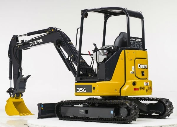 Cab Improvements and Final Tier 4 Engine Highlight Design of John Deere 35G Compact Excavator