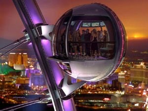 Artist’s impression showing a close-up view of one of the 28 viewing cabins of the Las Vegas High Roller observation wheel, each providing a 40 person capacity.