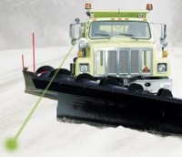 Laser lets drivers guide wing plow more safely