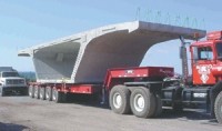 Rogers trailers haul bridge segments