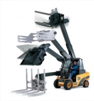 Forklift with telescopic boom