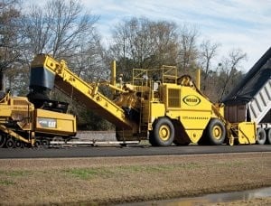 Remixing Transfer Vehicle handles large volumes for high-production paving jobs