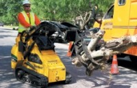 Grapple attachment ideal for tight spaces