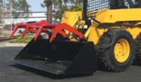 Heavy-duty digging bucket designed with grapple   attachment