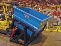 Self-dumping hoppers are remote controlled