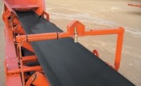 Sensor monitors material flow on conveyors using sound waves