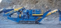 Track-mounted secondary cone crusher
