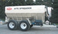 Trailer-unit spreader for soil stabilization