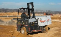 Four-way, heavy duty forklift can lift 5,500 pounds