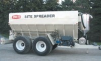 Soil stabilization spreader uses computerized controller