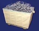 Flexible canvas carts for shredded paper
