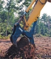 Stump shear in mechanical and hydraulic configurations