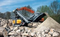Compact, on-site crushers provide up to 220 tons/hour
