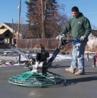 Walk-behind-trowels are smooth to the finish