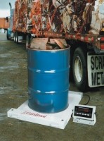 Portable drum scale for onsite scrap weighments