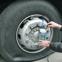 Tire sealant and monitoring system for trucks